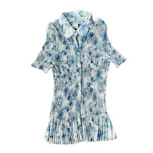 Vintage Y2K 00's Fred David short sleeve silky blouse